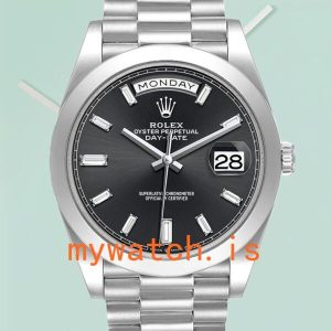 Rolex Day-Date 228206 Mens 40mm Silver-tone: Genuine vs. Replica