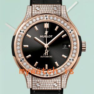 Hublot Classic Fusion Ladies 33mm 565.OX.1480.LR.1204 Diamond Rose Gold-tone: A Timeless Elegance