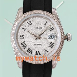 Rolex Datejust 116200 Mens 40mm Diamond Paved Dial Silver-tone: Genuine vs. Replica